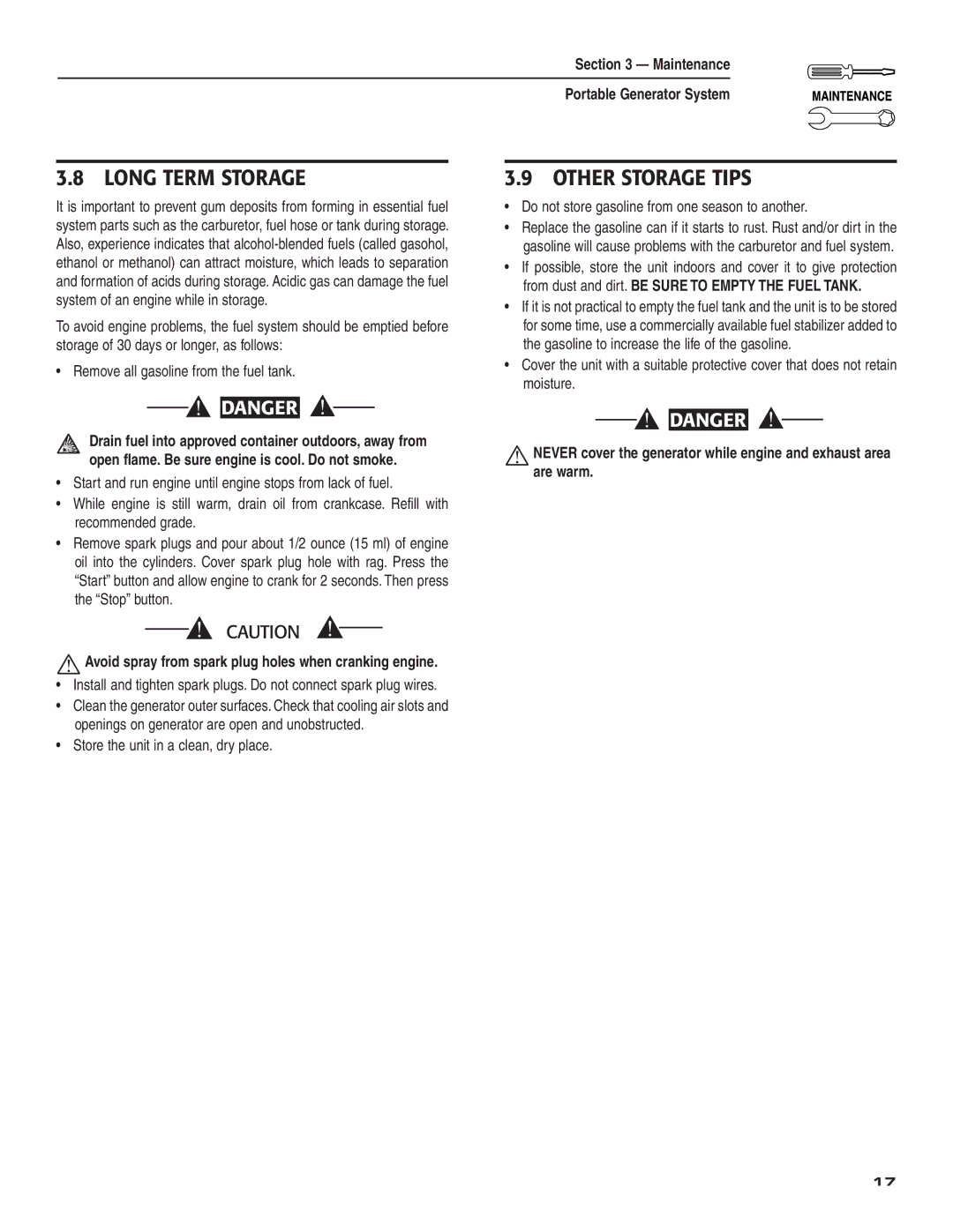 Guardian Technologies 004583-0 owner manual Long Term Storage, Other Storage Tips, Store the unit in a clean, dry place 