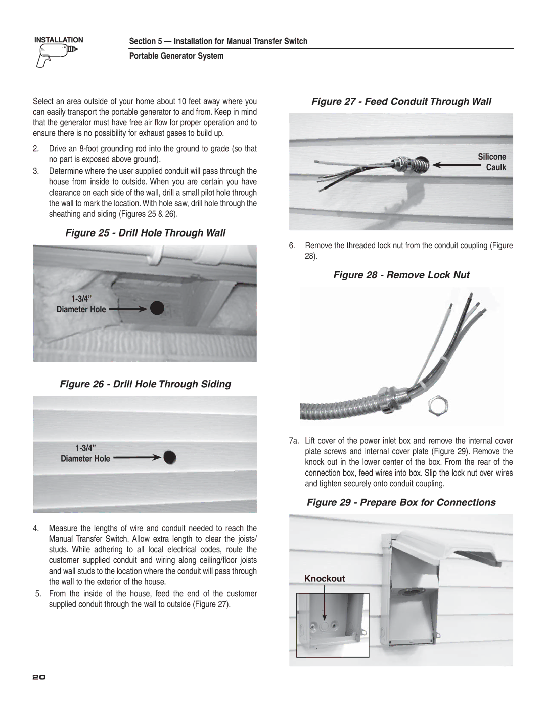 Guardian Technologies 004583-0 owner manual Diameter Hole, Knockout 