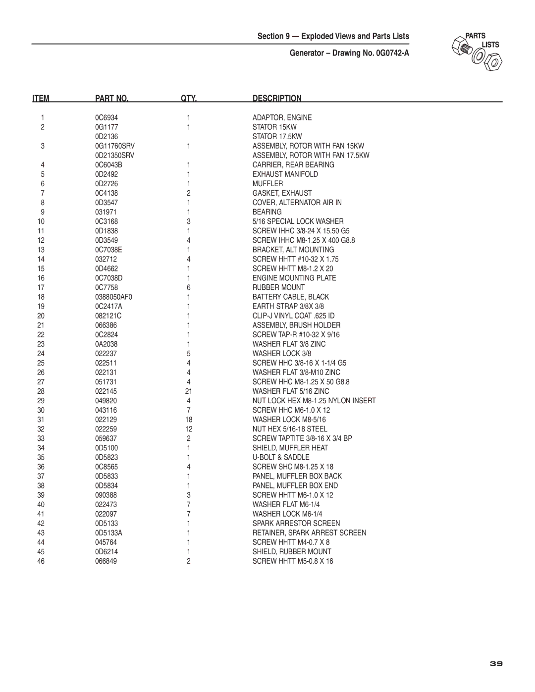 Guardian Technologies 004583-0 owner manual ADAPTOR, Engine 