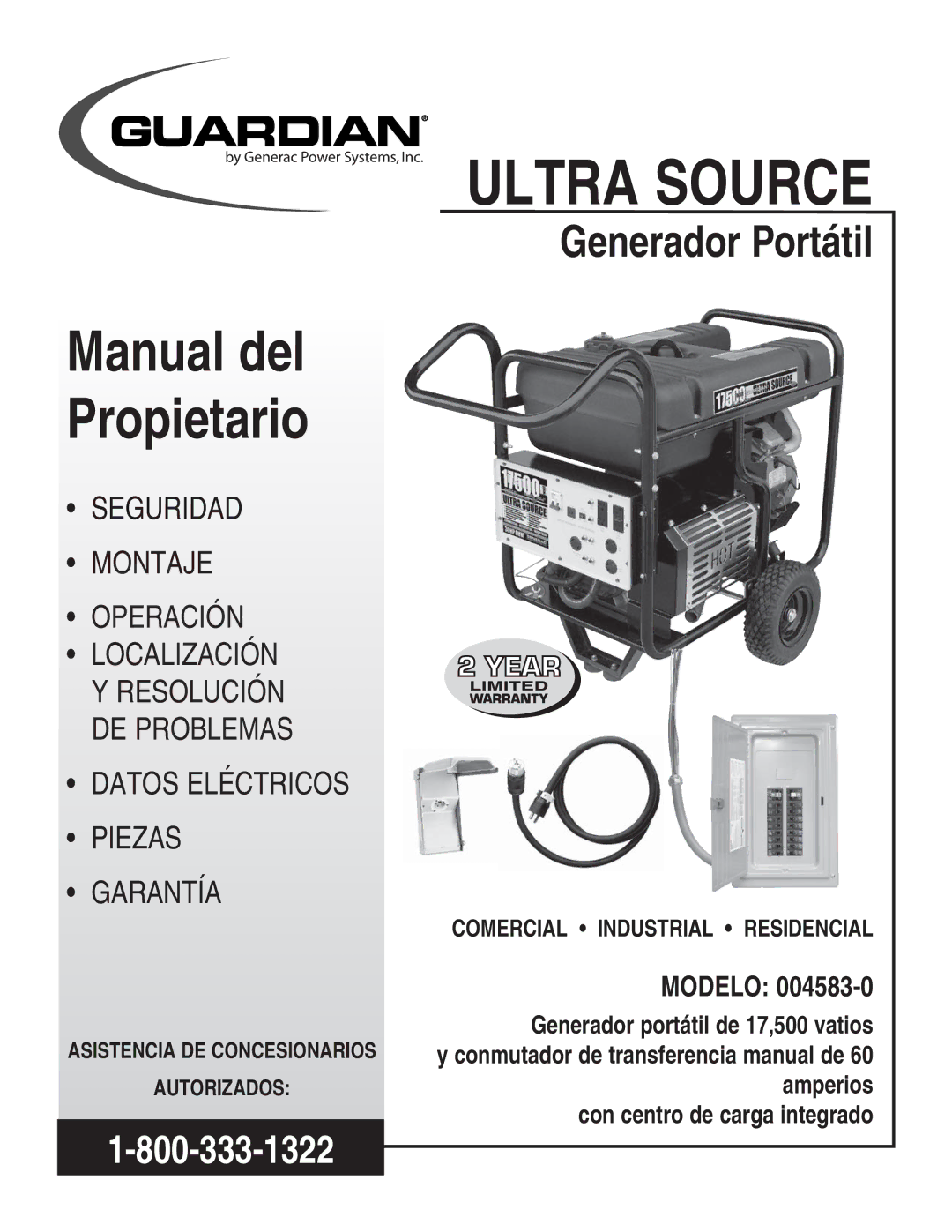 Guardian Technologies 004583-0 owner manual Manual del Propietario 