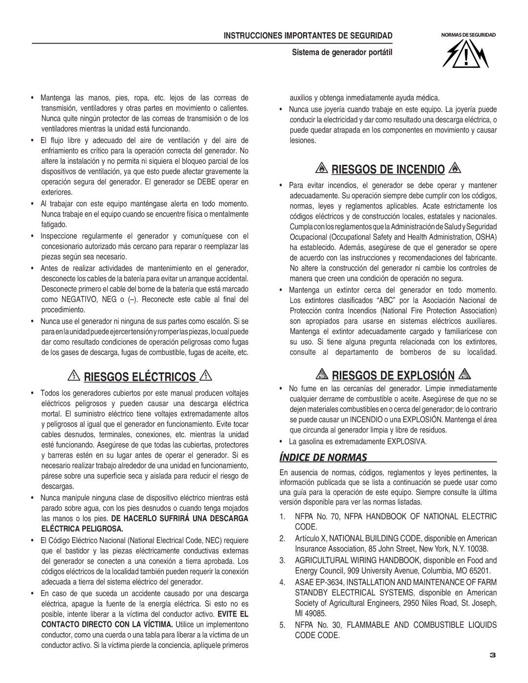 Guardian Technologies 004583-0 owner manual Índice DE Normas, Auxilios y obtenga inmediatamente ayuda médica 