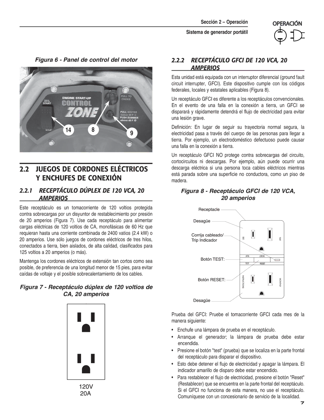 Guardian Technologies 004583-0 owner manual Figura 6 Panel de control del motor 