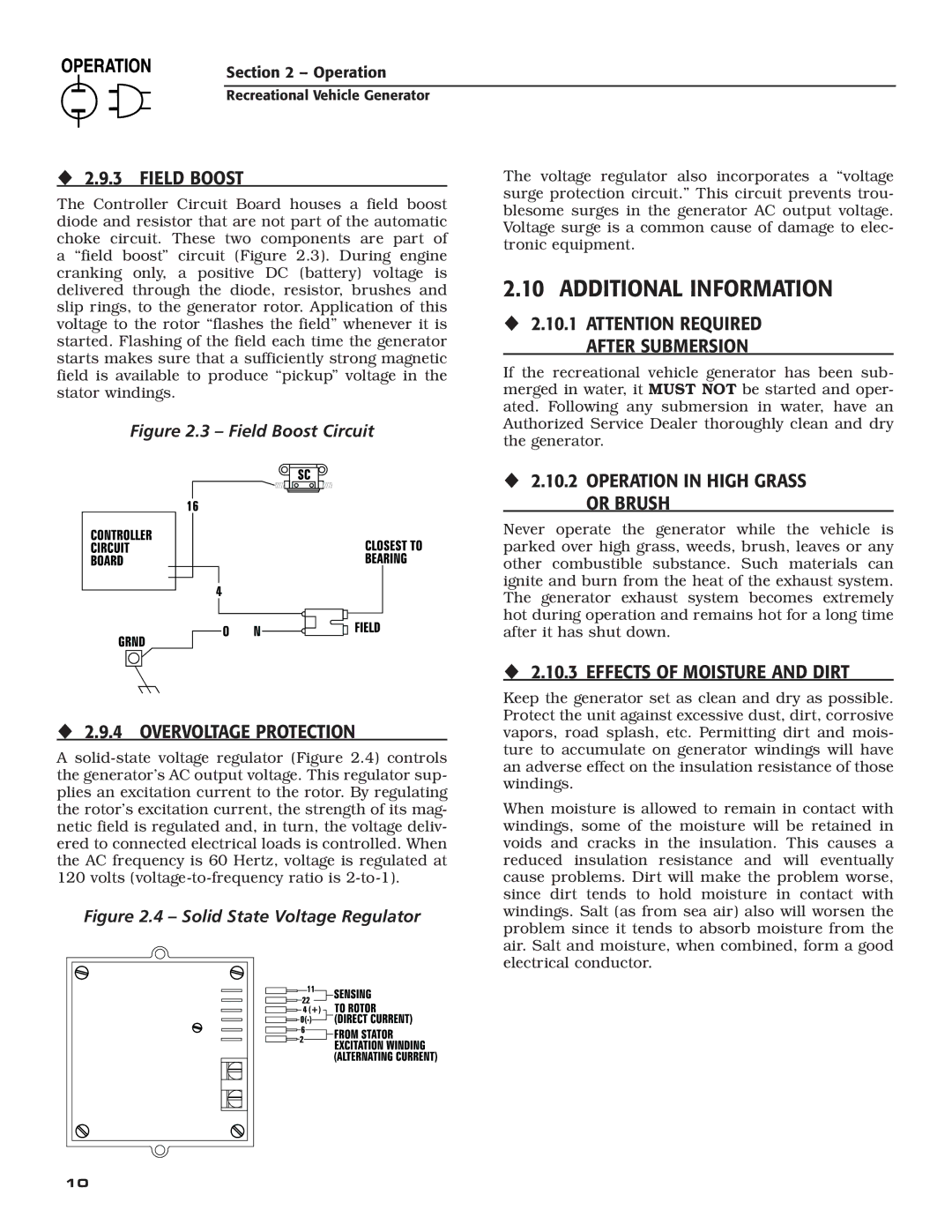 Guardian Technologies 004708-0 Additional Information, ‹ 2.9.3 Field Boost, ‹ 2.10.2 Operation in High Grass or Brush 