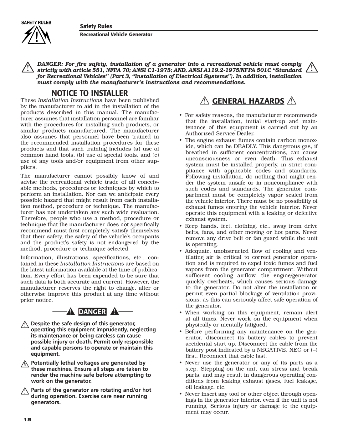 Guardian Technologies 004708-0, 004700-0 owner manual  General Hazards  