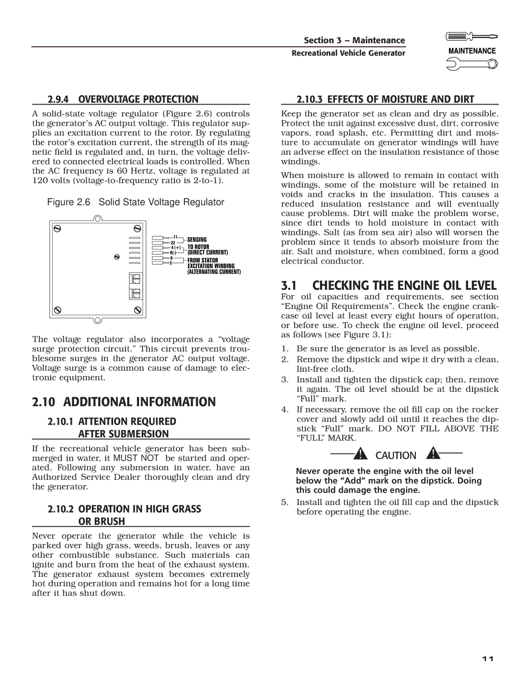 Guardian Technologies 04164-3, 02010-2 owner manual Additional Information, Checking the Engine OIL Level 