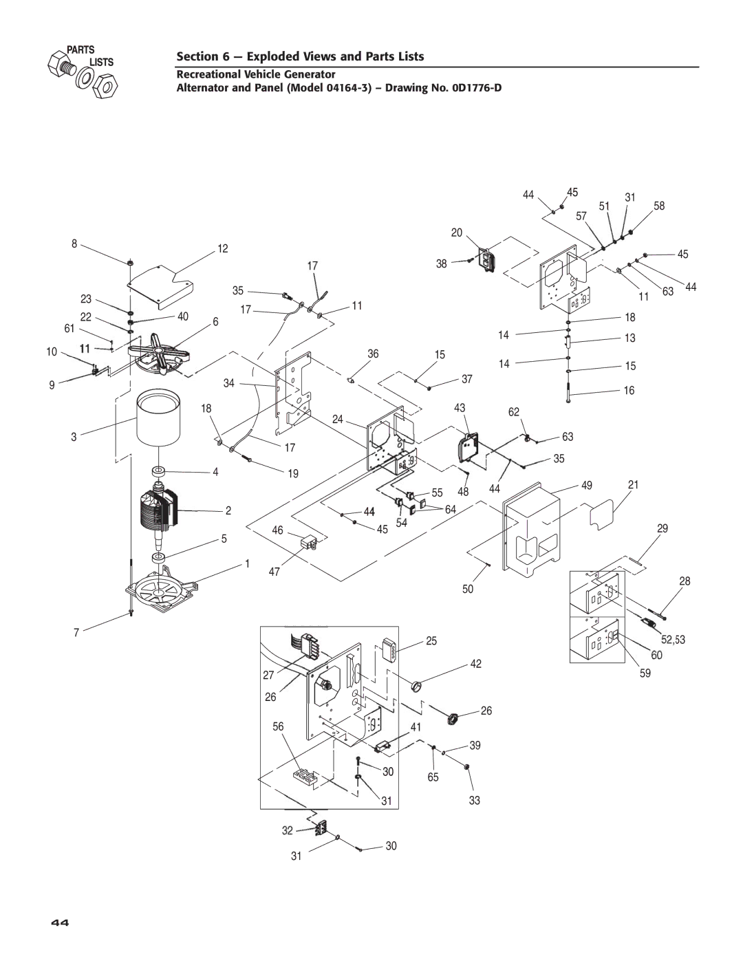 Guardian Technologies 02010-2, 04164-3 owner manual Exploded Views and Parts Lists 