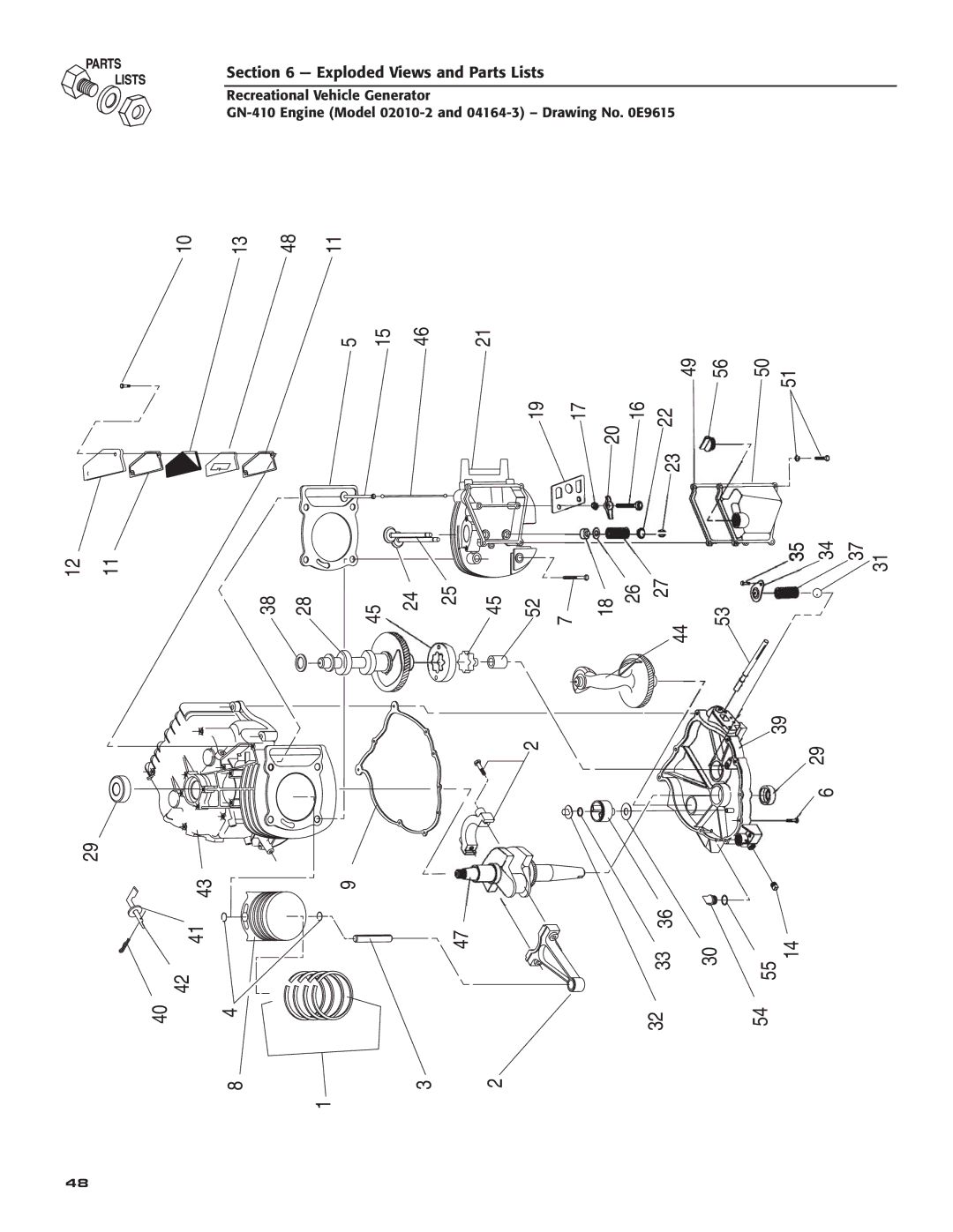 Guardian Technologies 02010-2, 04164-3 owner manual Exploded Views and Parts Lists 