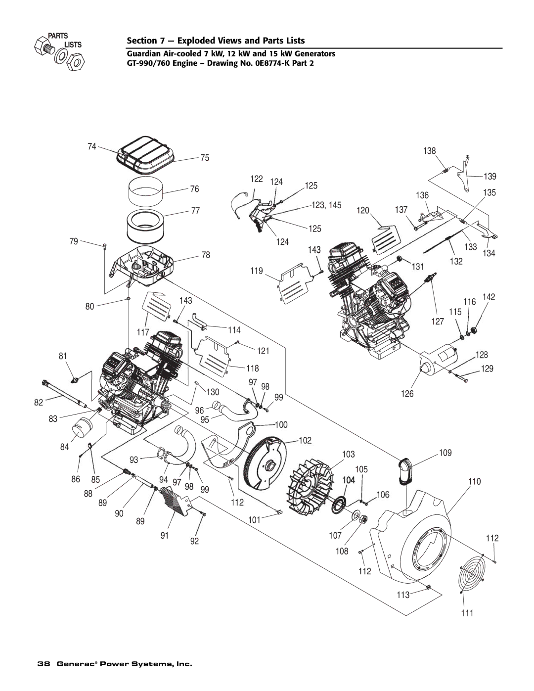 Guardian Technologies 04758-2, 04759-2, 04760-2 owner manual Exploded Views and Parts Lists 