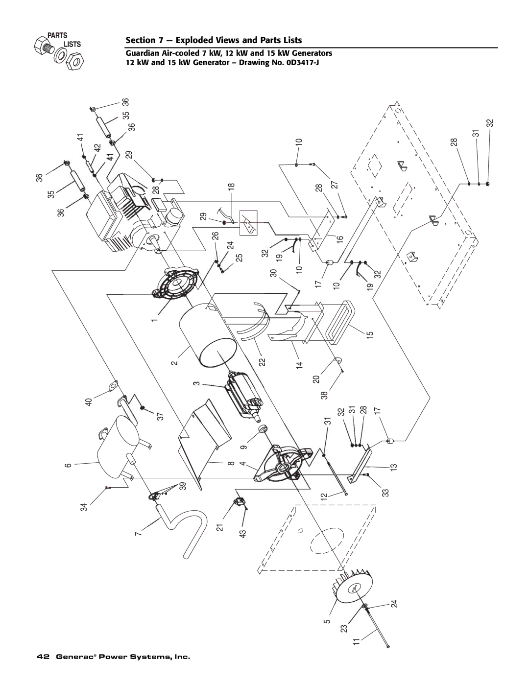 Guardian Technologies 04758-2, 04759-2, 04760-2 owner manual Exploded Views and Parts Lists 