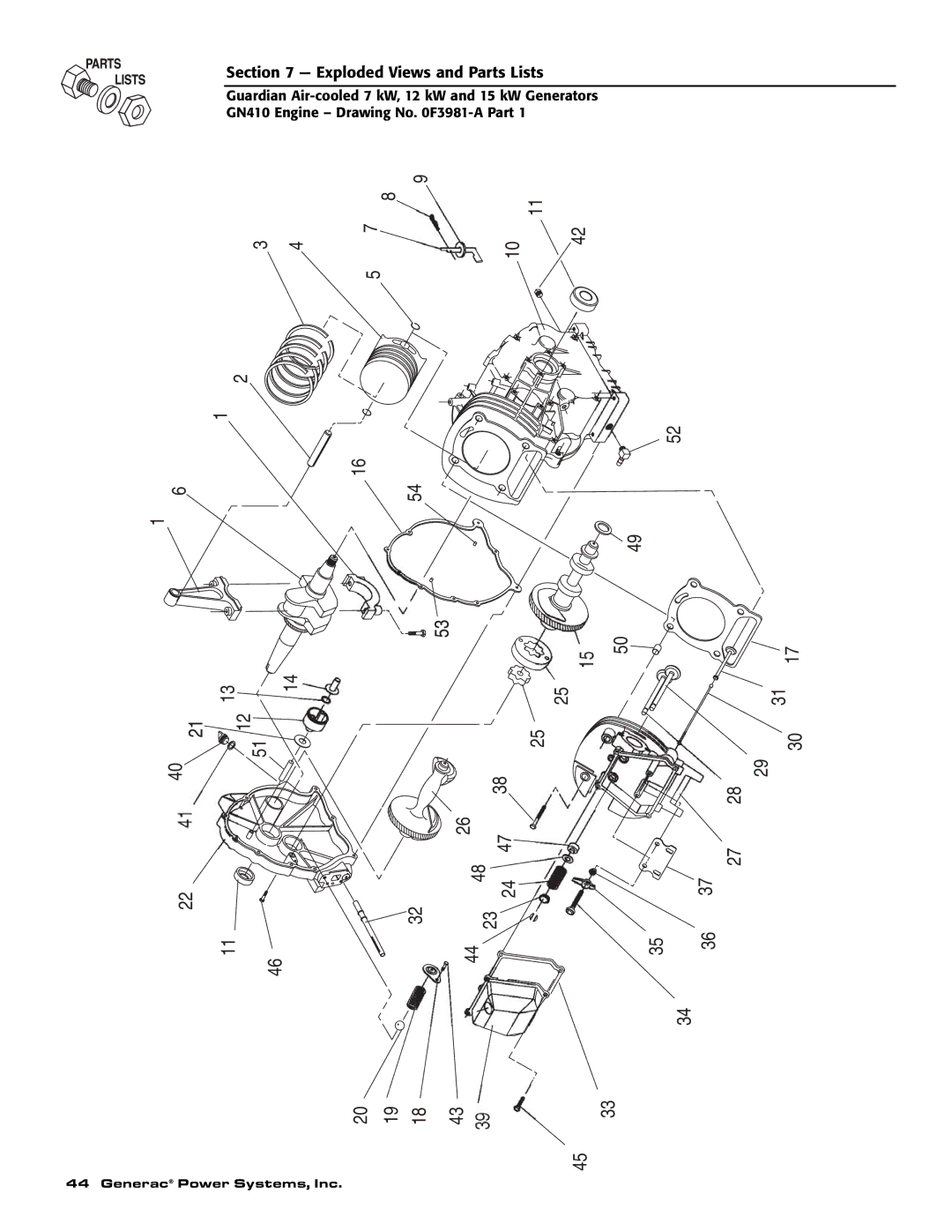 Guardian Technologies 04758-2, 04759-2, 04760-2 owner manual Exploded Views and Parts Lists 