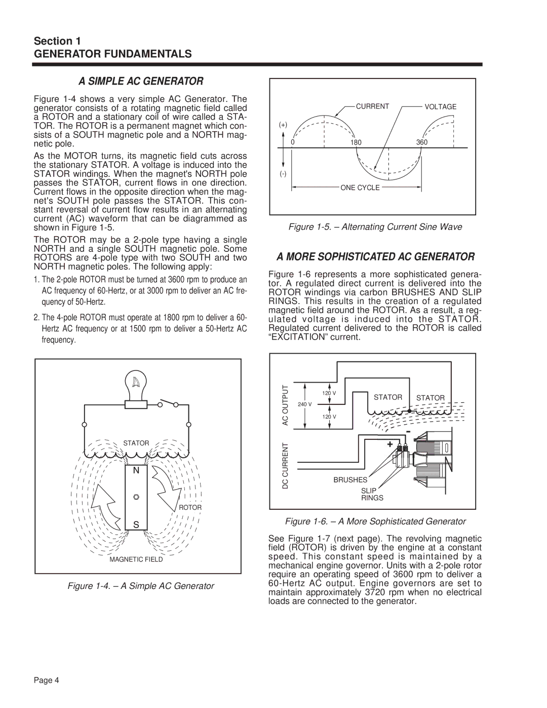 Guardian Technologies 4270 manual Simple AC Generator, More Sophisticated AC Generator 