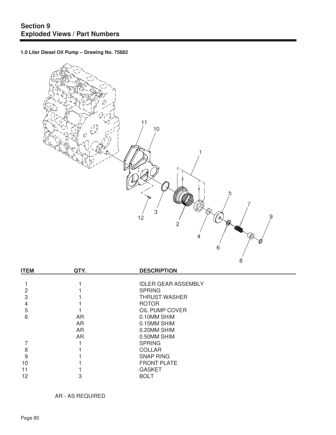 Guardian Technologies 4270 Idler Gear Assembly, Spring, Thrust Washer, OIL Pump Cover, 10MM Shim, 15MM Shim, 20MM Shim 