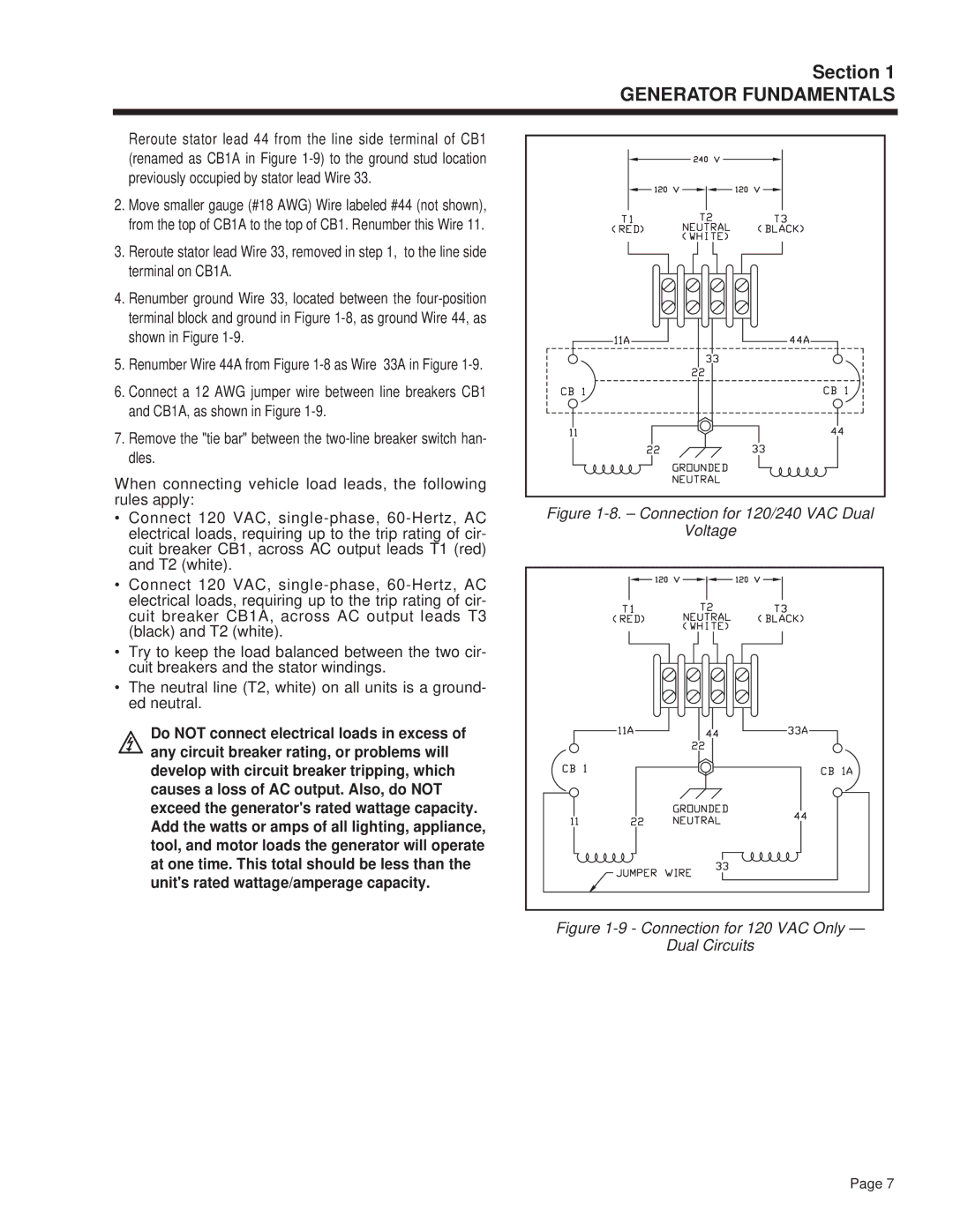 Guardian Technologies 4270 manual Connection for 120/240 VAC Dual Voltage 