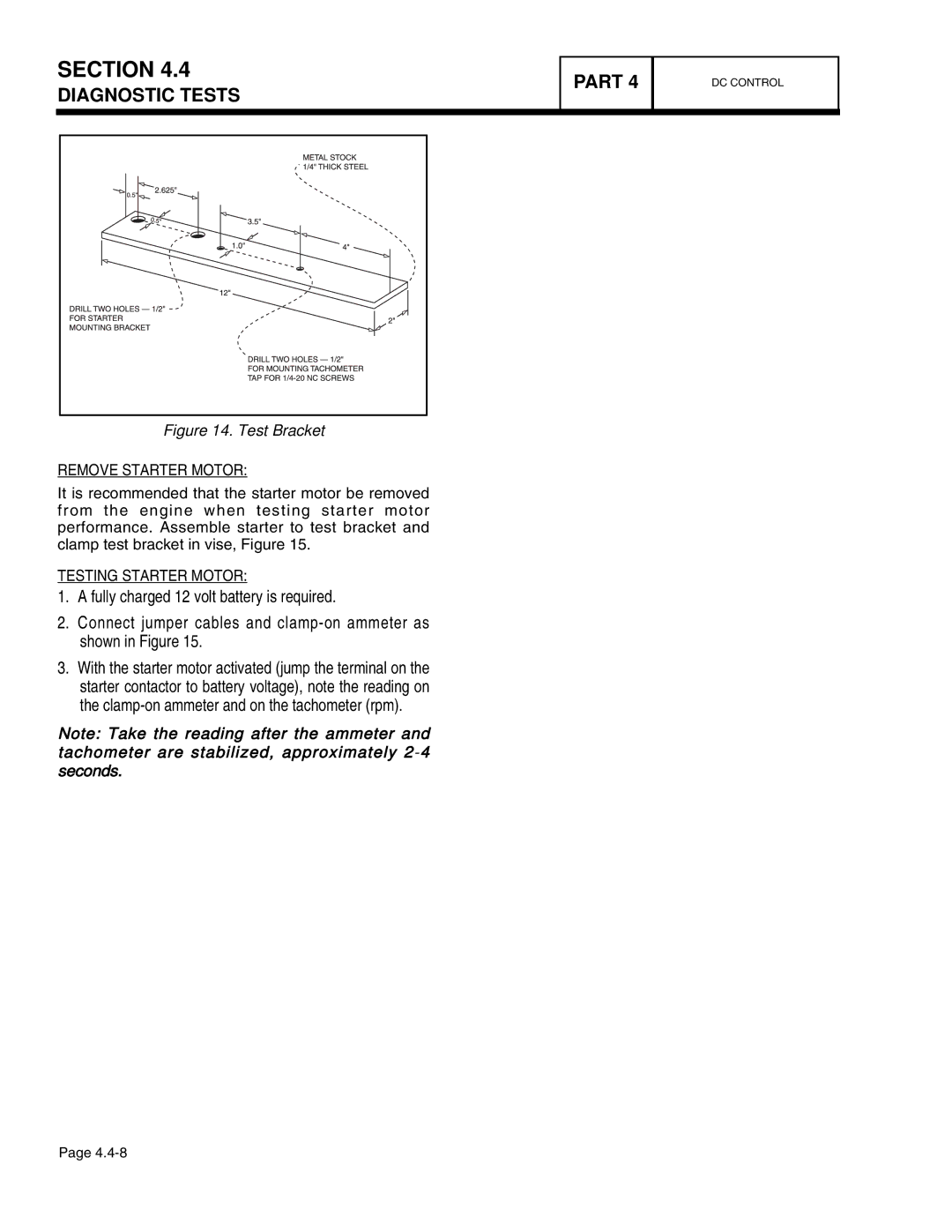 Guardian Technologies 4760, 4456, 4390, 4389, 4759, 4758 manual Remove Starter Motor, Testing Starter Motor 