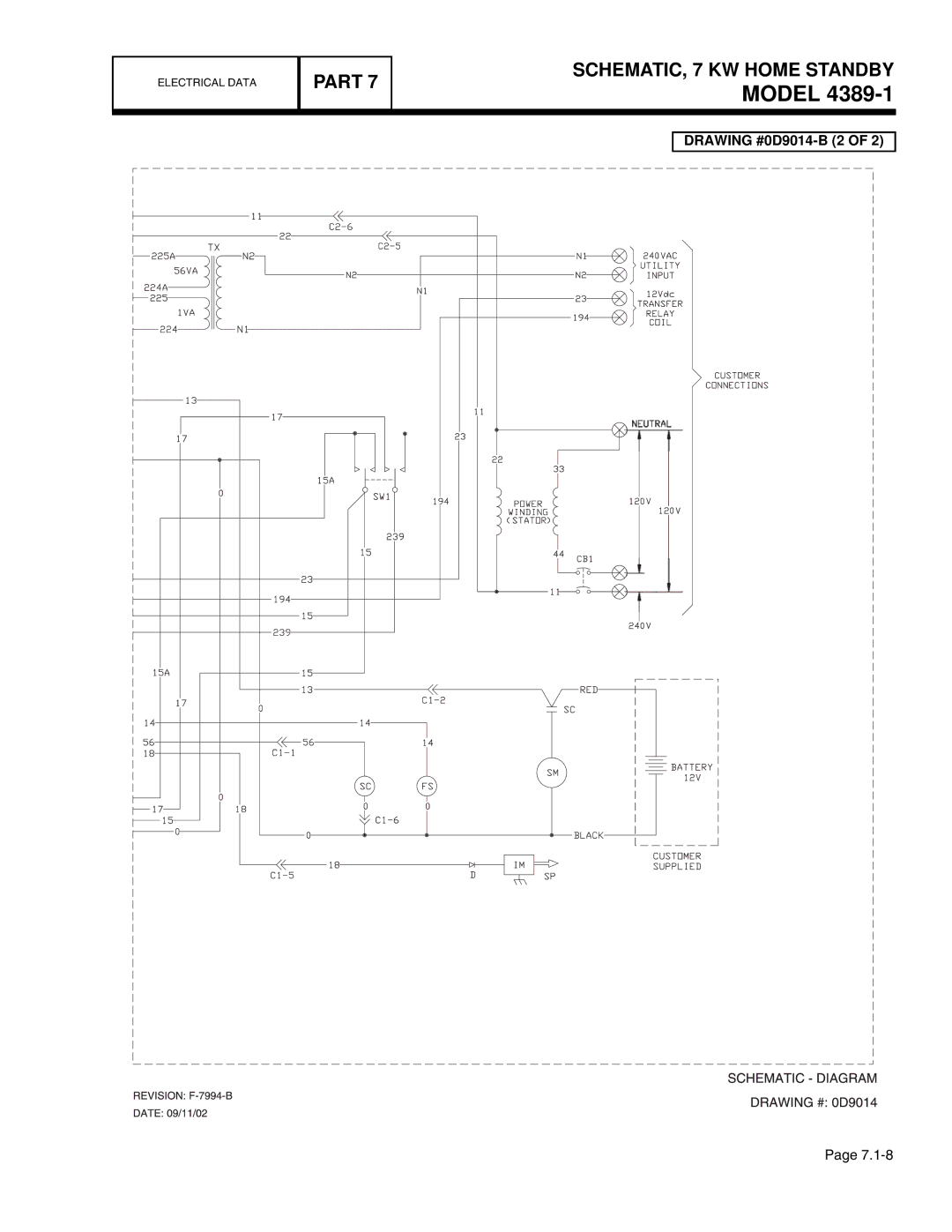 Guardian Technologies 4456, 4390, 4389, 4760, 4759, 4758 manual Drawing #0D9014-B 2 