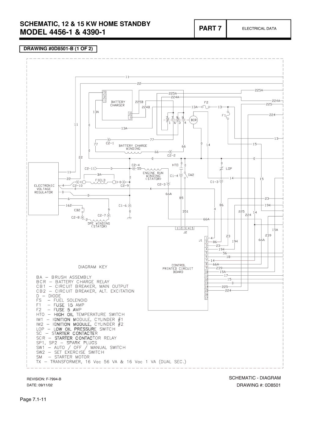 Guardian Technologies 4760, 4456, 4390, 4389, 4759, 4758 manual Drawing #0D8501-B 1 