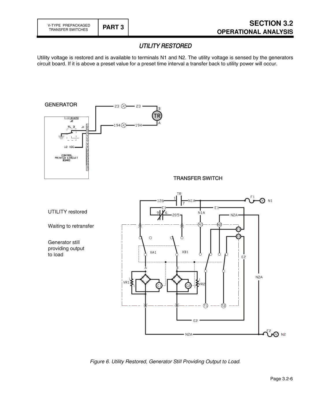 Guardian Technologies 4389, 4456, 4390, 4760, 4759, 4758 manual Utility Restored, Generator Still Providing Output to Load 