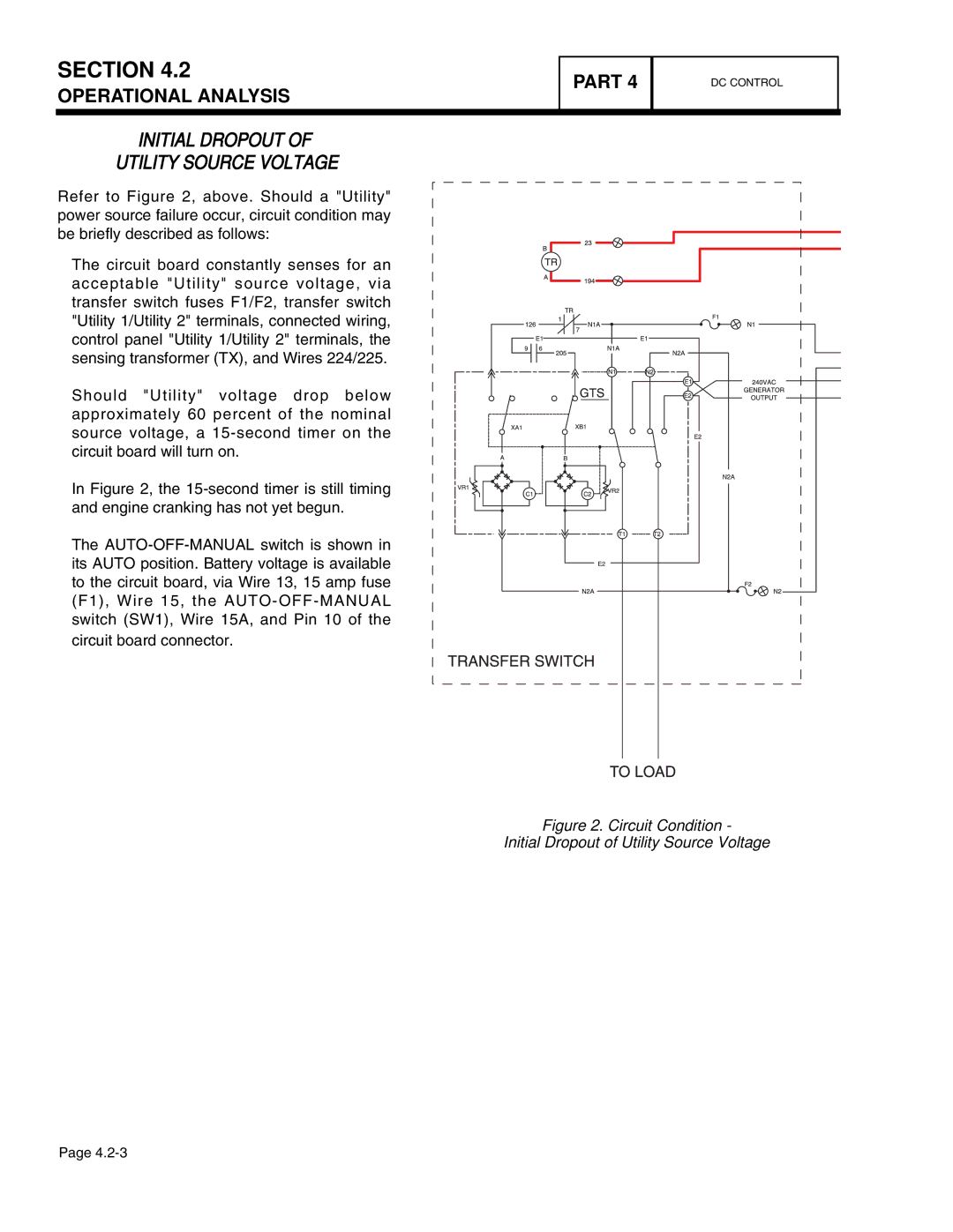 Guardian Technologies 4390, 4456, 4389, 4760, 4759, 4758 manual Initial Dropout Utility Source Voltage 