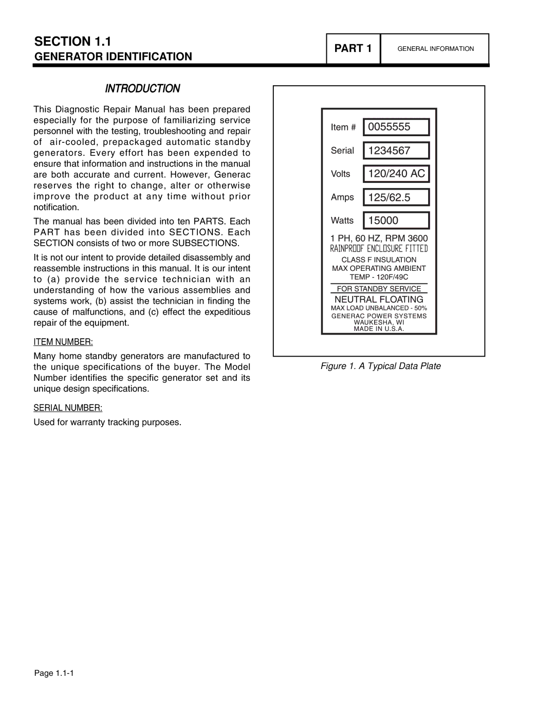 Guardian Technologies 4760, 4456, 4390, 4389, 4759, 4758 manual Introduction, Item Number, Serial Number 