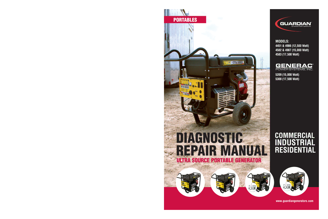 Guardian Technologies 4451 & 4986, 4582 & 4987, 4583, 5308 manual Diagnostic Repair Manual 