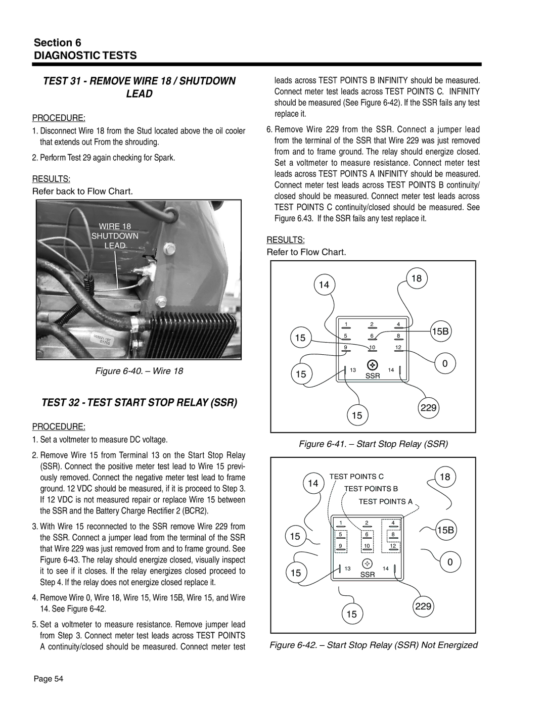 Guardian Technologies 4582 & 4987, 4451 & 4986 Test 31 Remove Wire 18 / Shutdown Lead, Test 32 Test Start Stop Relay SSR 