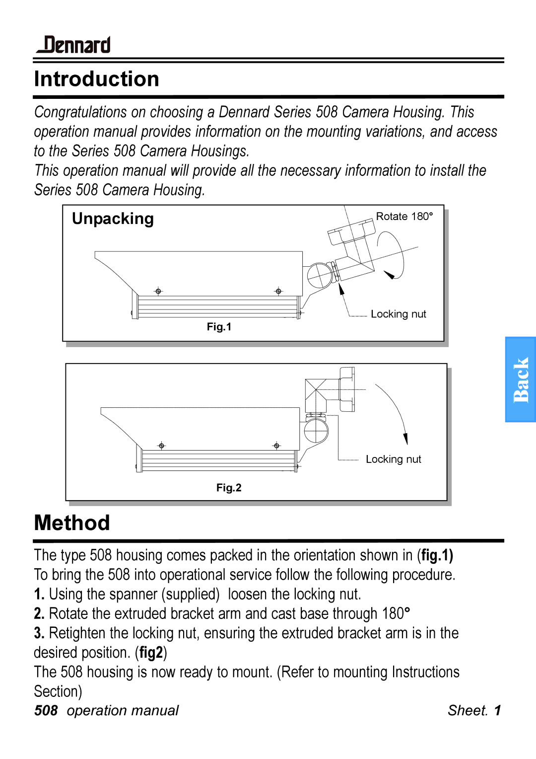 Guardian Technologies 508 manual Introduction, Method 