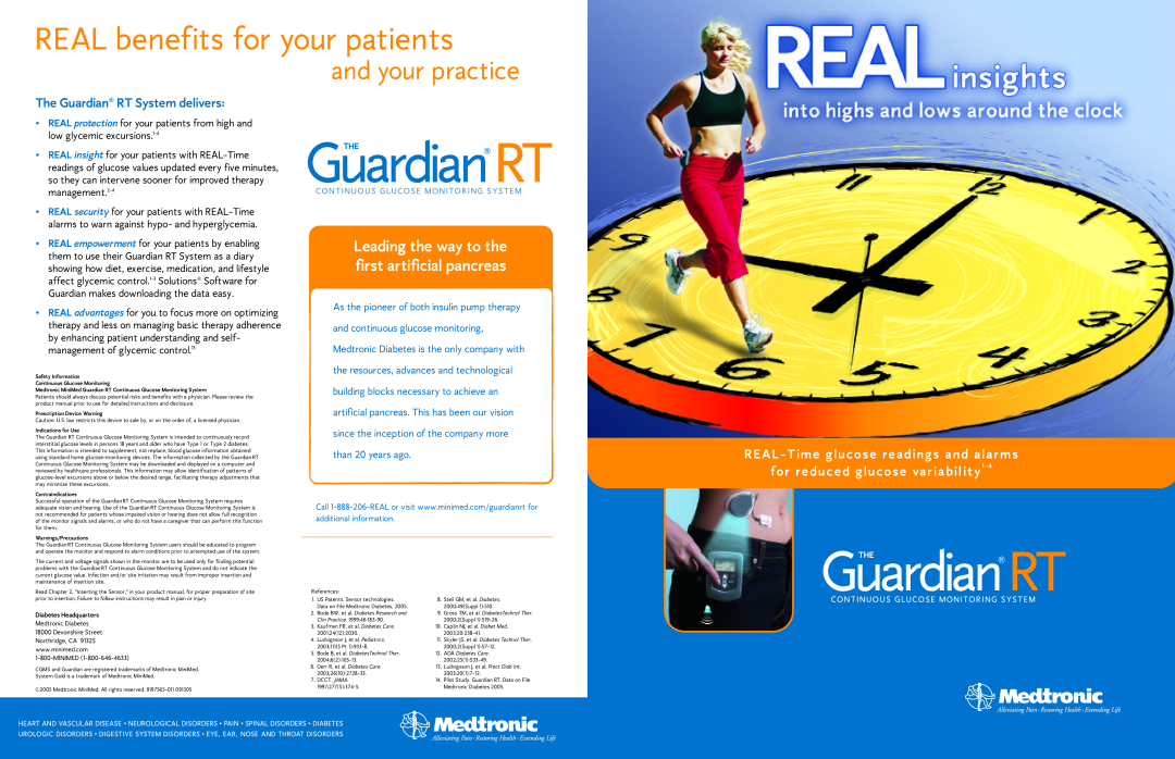 Guardian Technologies Glucose Monitor manual The Guardian RT System delivers, REAL benefits for your patients 
