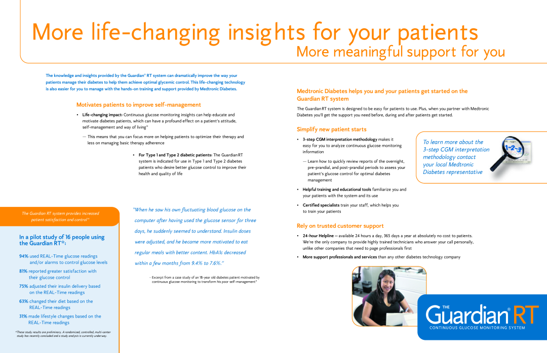 Guardian Technologies Glucose Monitor manual More life-changing insights for your patients, More meaningful support for you 