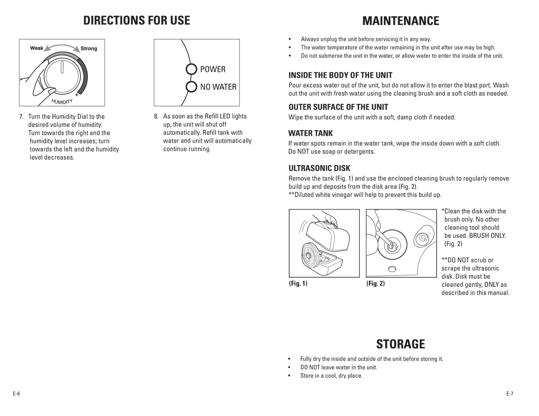 Guardian Technologies H4500 warranty Outer Surface of the Unit 