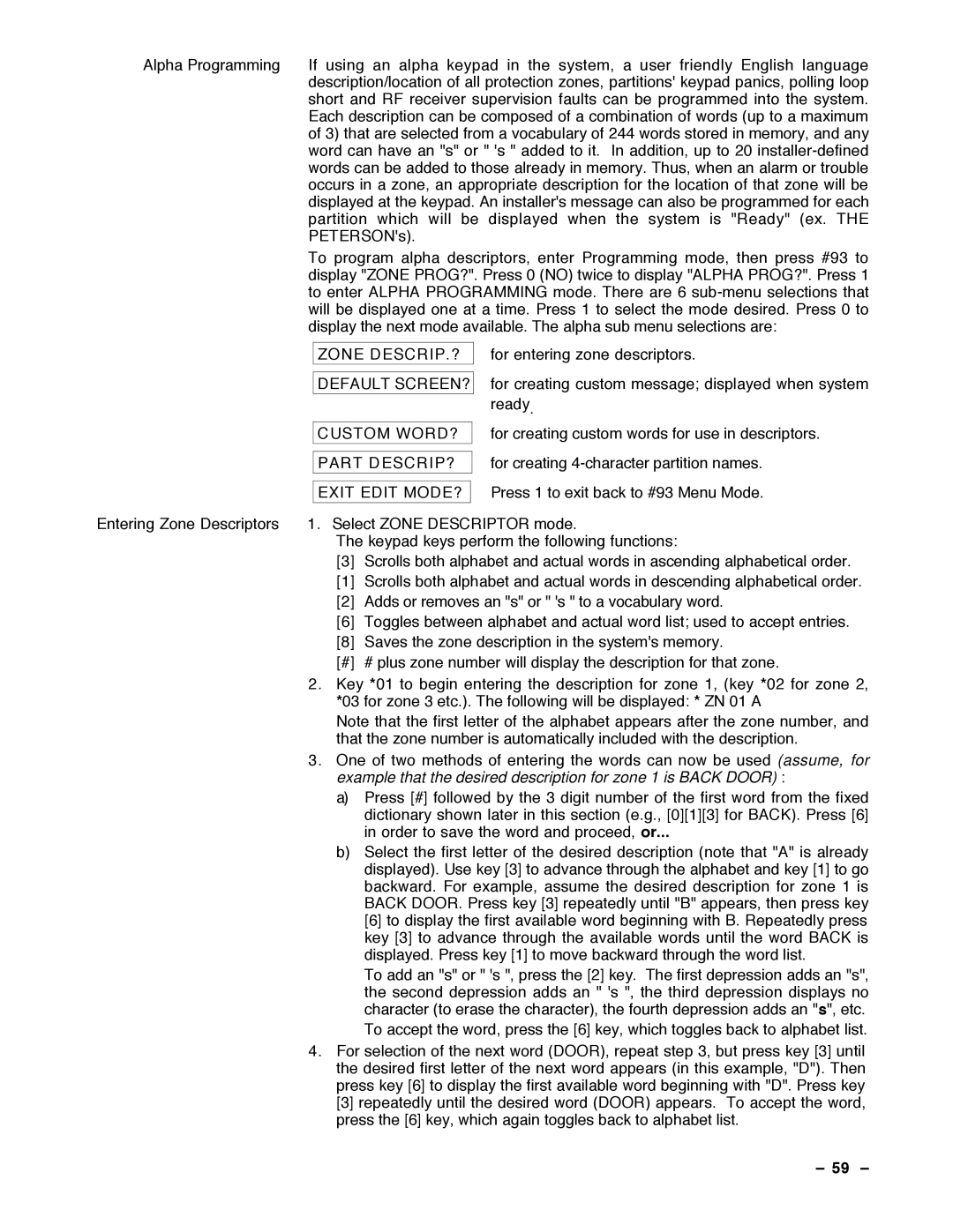 Guardian Technologies VISTA-40, N7001V2 installation instructions 59 Ð 