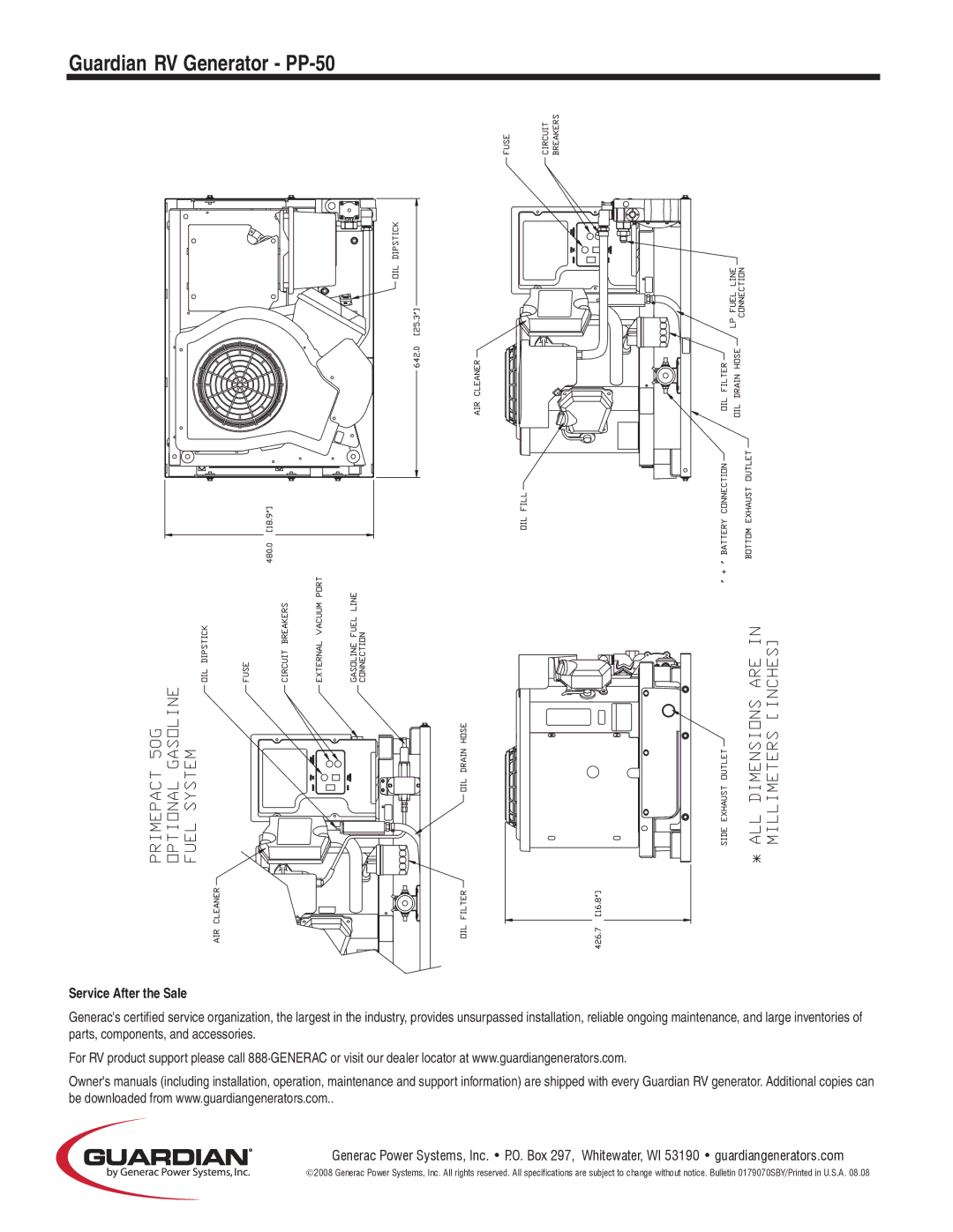 Guardian Technologies manual Guardian RV Generator PP-50 