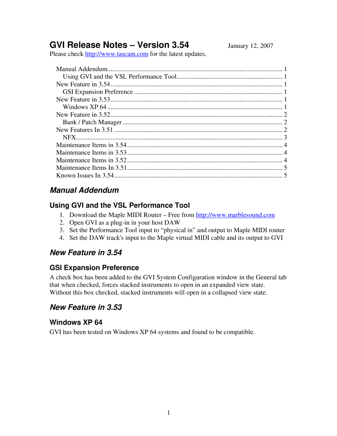 GVision 3.54 manual Manual Addendum, New Feature, Using GVI and the VSL Performance Tool, GSI Expansion Preference 