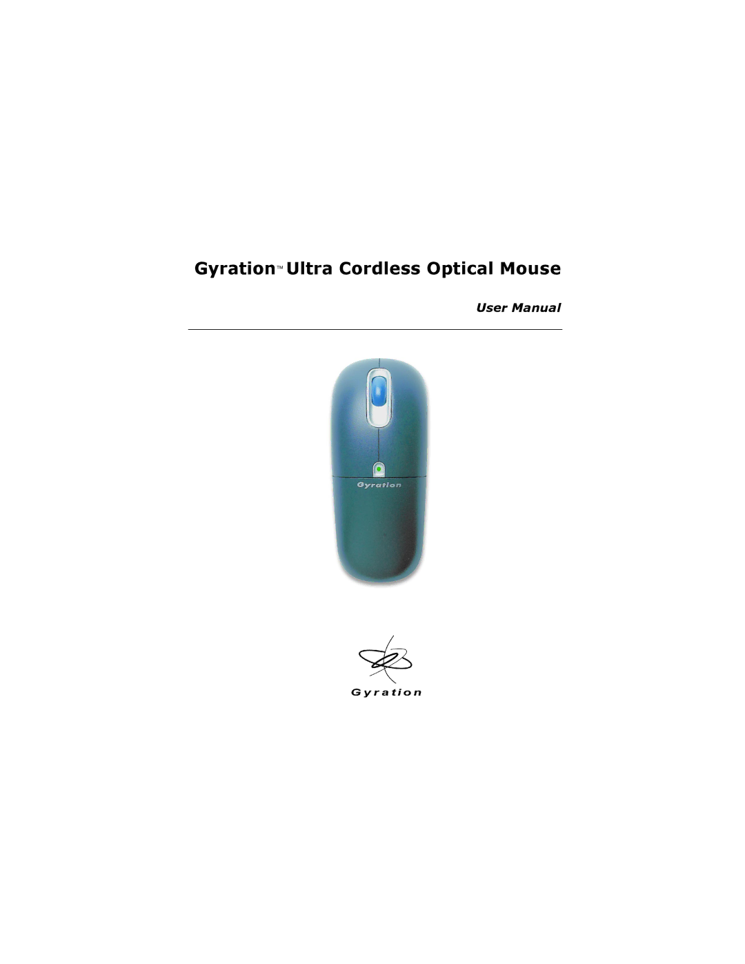 Gyration user manual Gyration Ultra Cordless Optical Mouse 