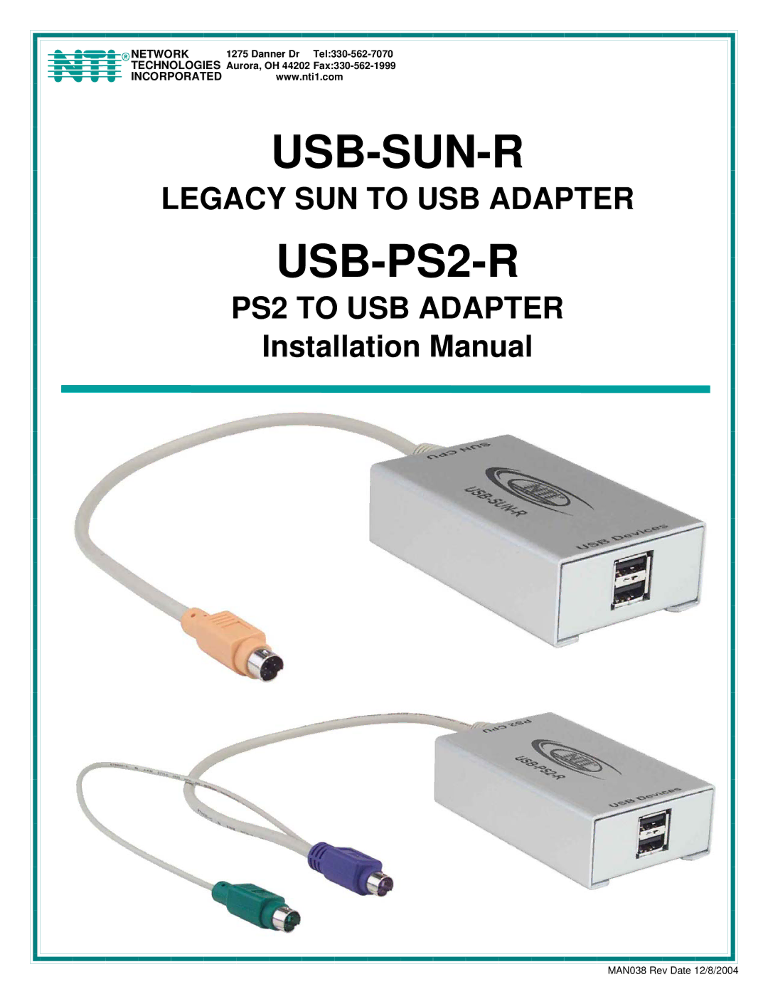 Gyration USB-SUN-R installation manual Usb-Sun-R 