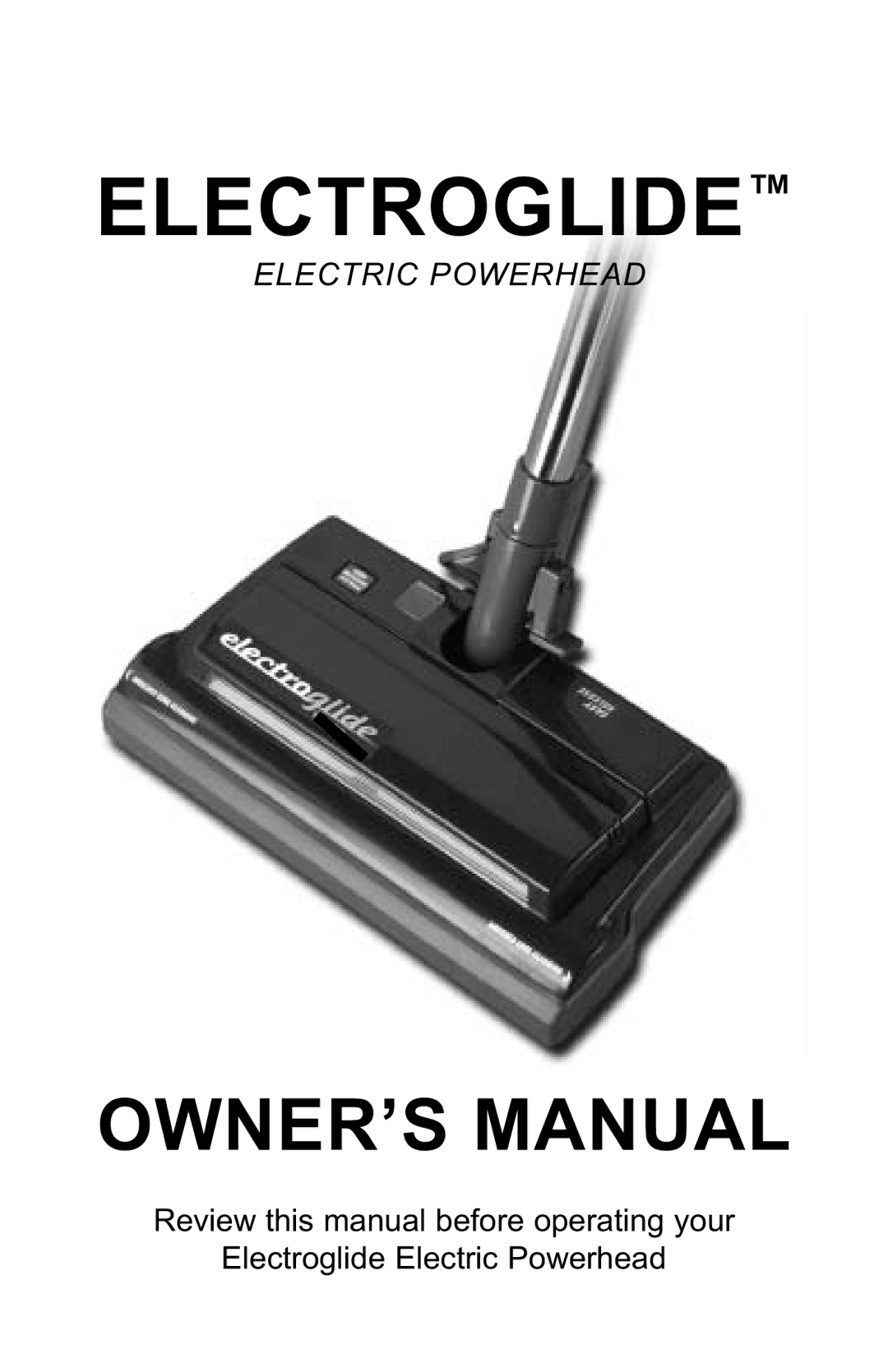 H-P Products Electroglide owner manual 