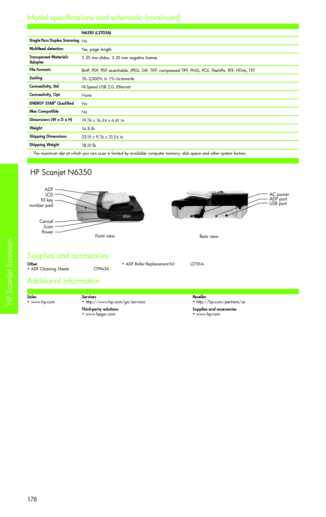 H-P Products PRO 8500 manual 178 