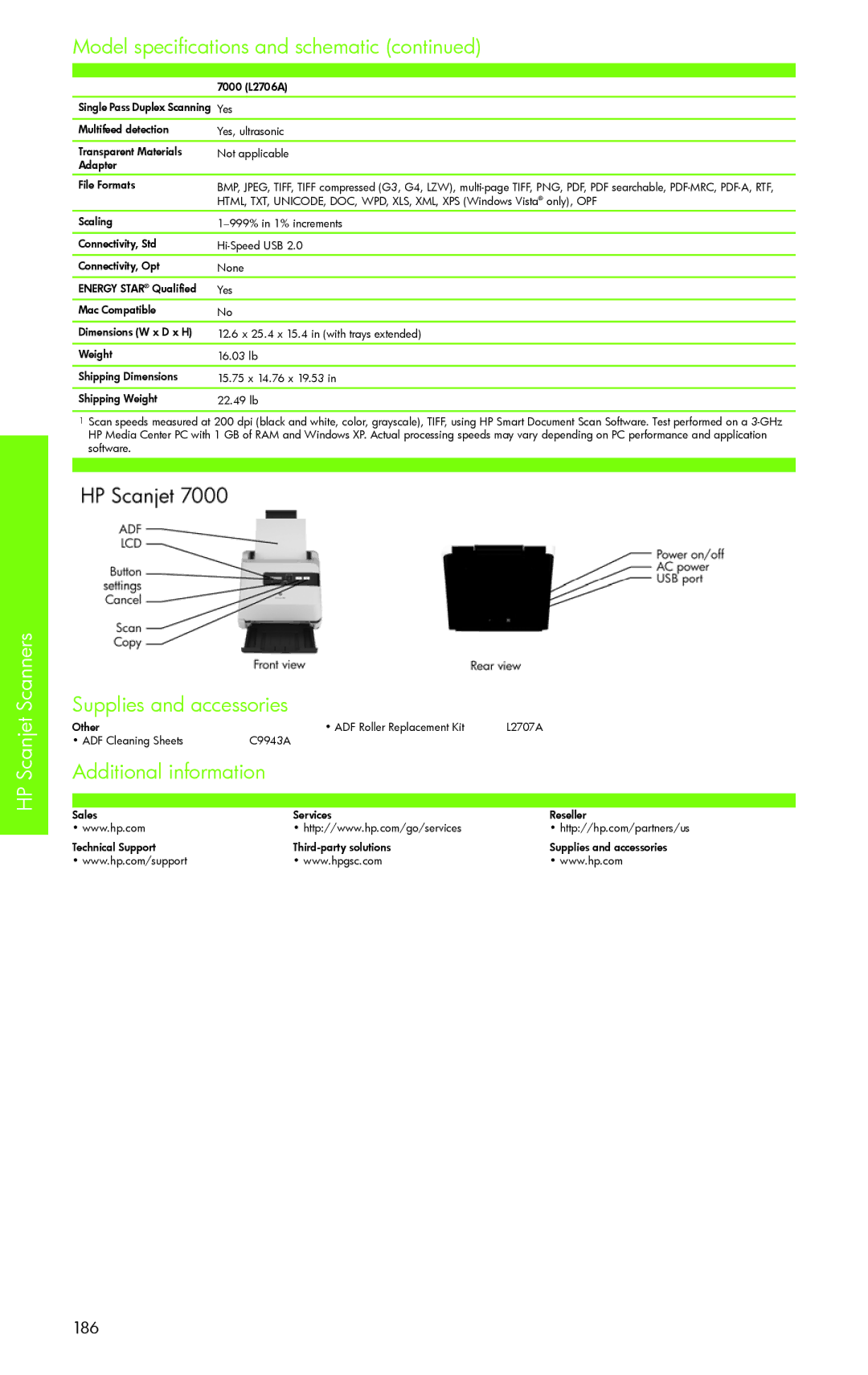 H-P Products PRO 8500 manual 186 