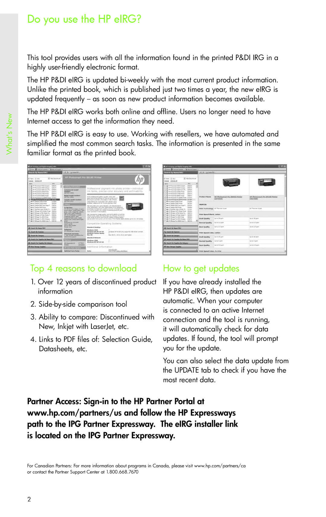 H-P Products PRO 8500 manual Do you use the HP eIRG?, Top 4 reasons to download 