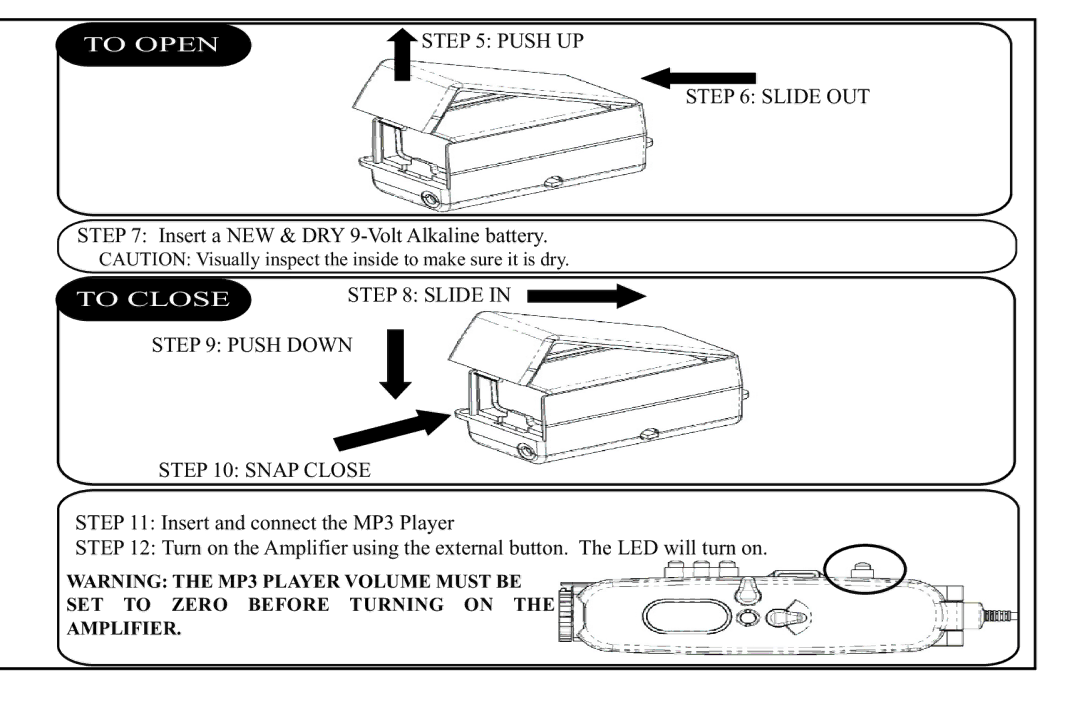 H2O Audio D2-1C1, DV-i700 instruction manual To Open, To Close 