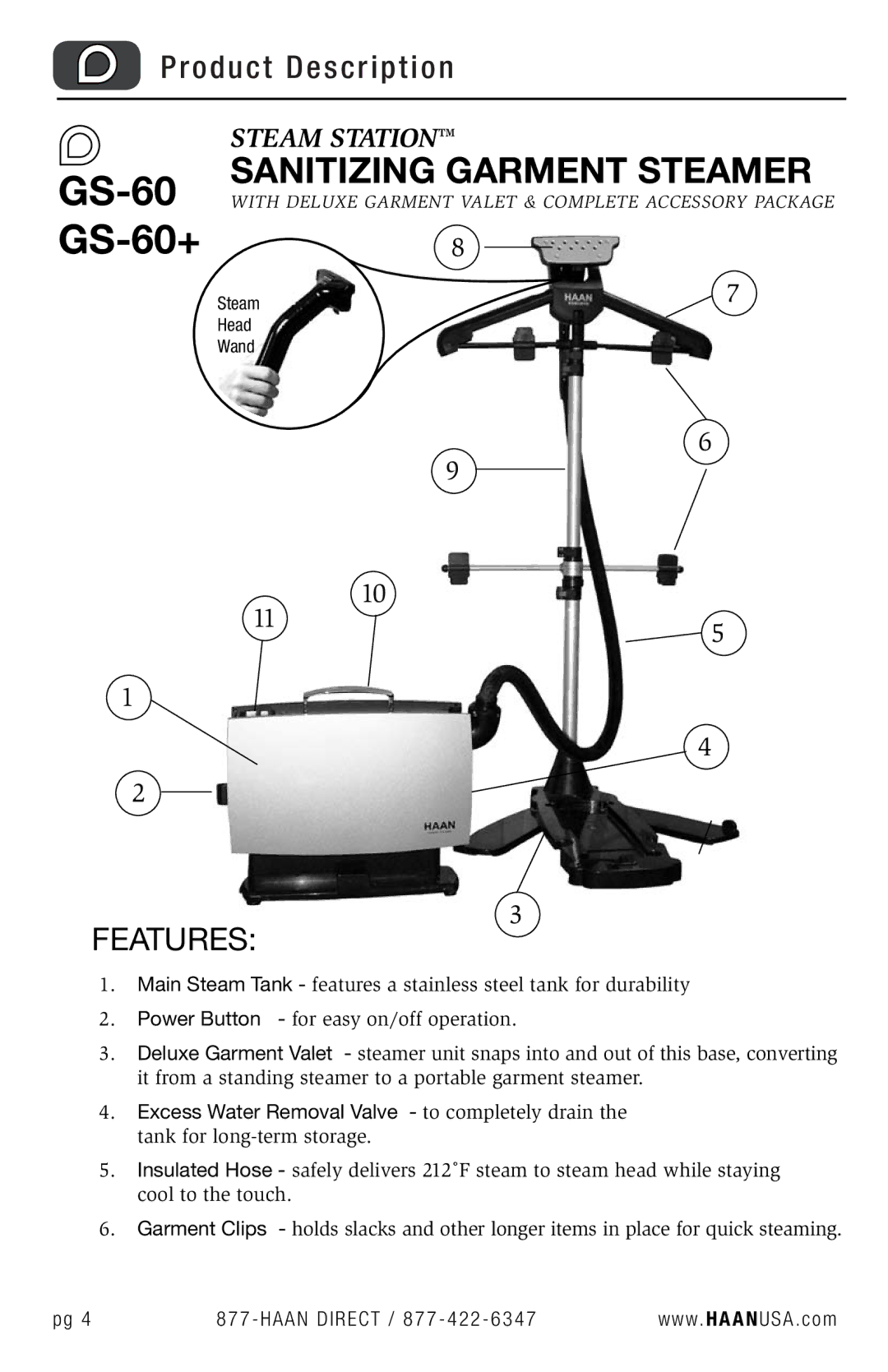 Haan GS-60 user manual 