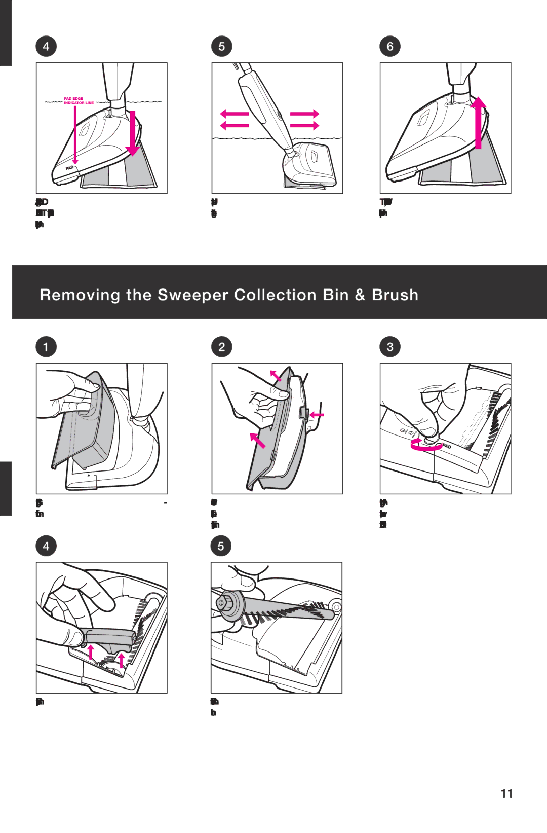 Haan HD-60 instruction manual Removing the Sweeper Collection Bin & Brush 