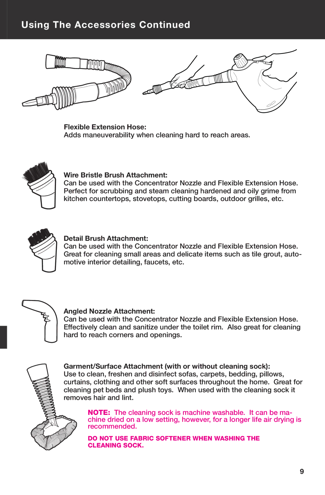 Haan HS-20 instruction manual Flexible Extension Hose 