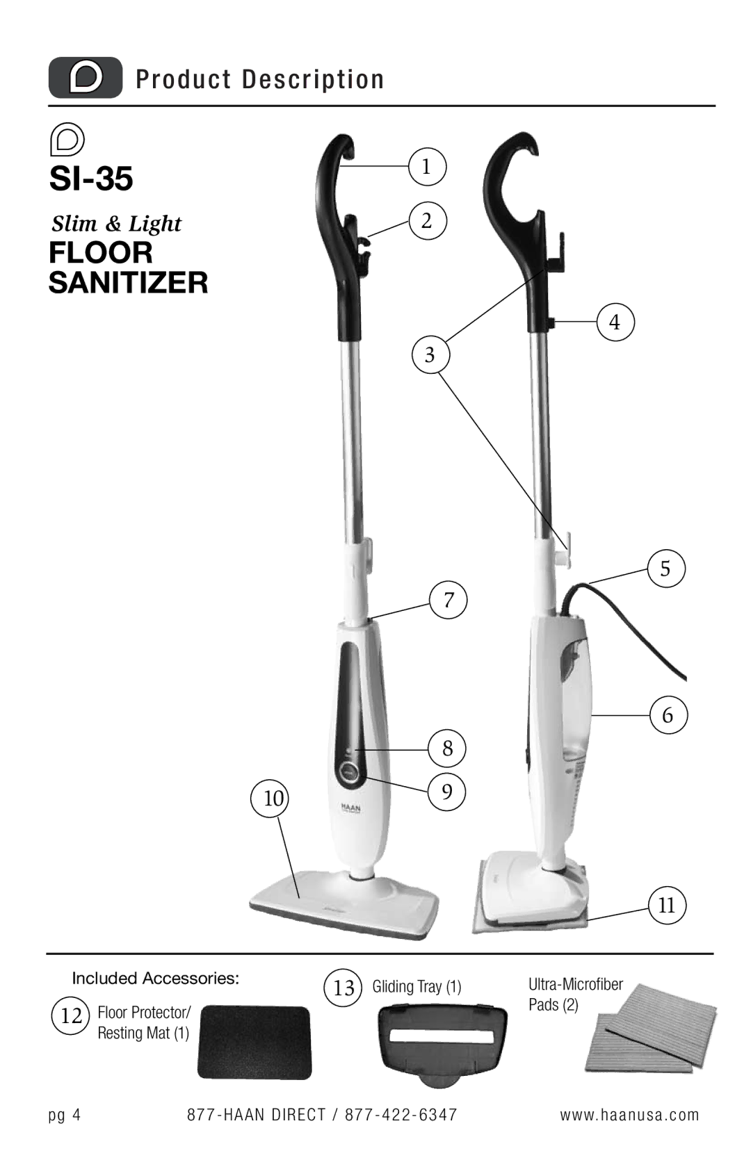 Haan SI-35 user manual Floor Sanitizer 