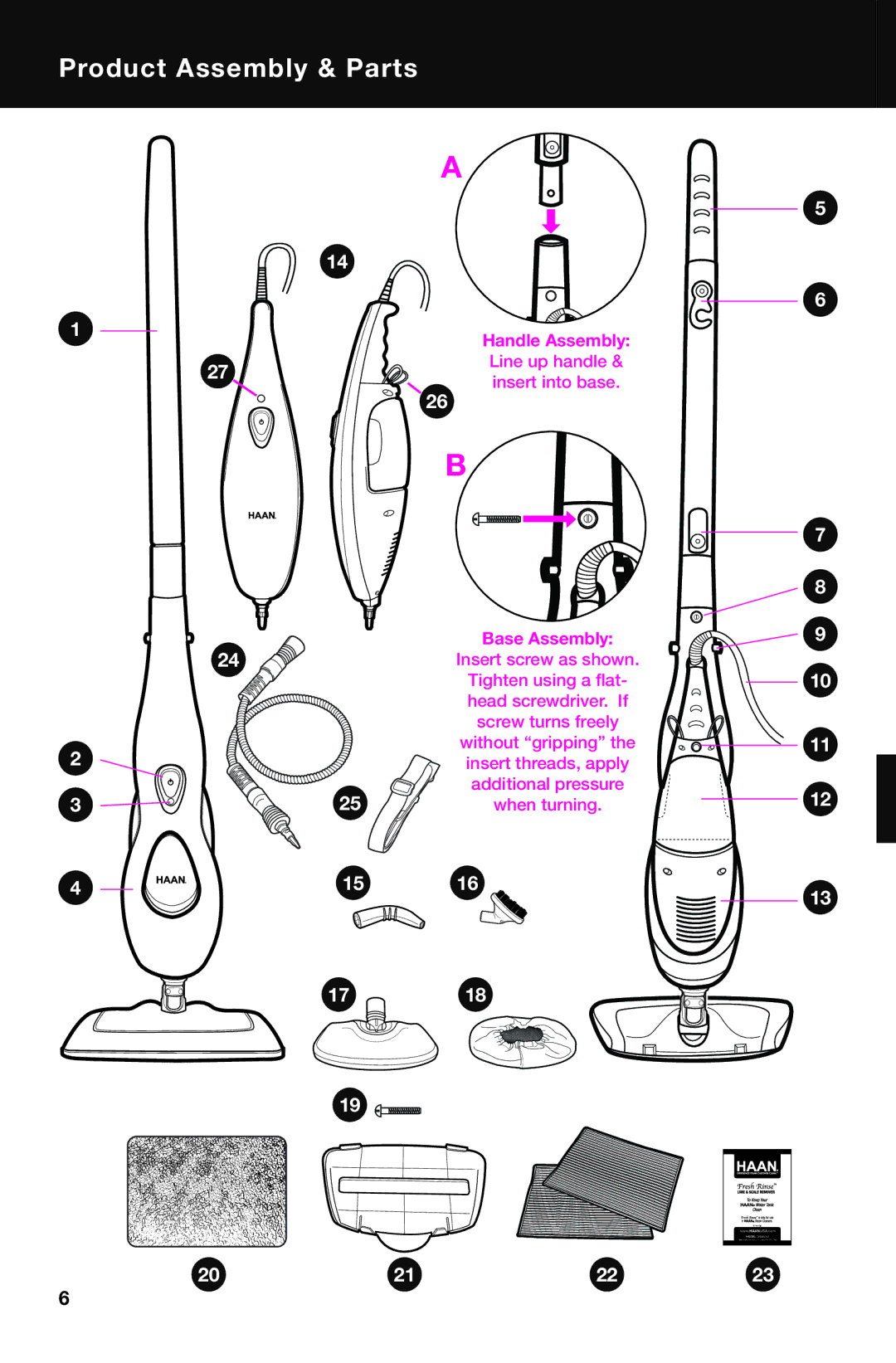 Haan SI-75 instruction manual Product Assembly & Parts, 1718 