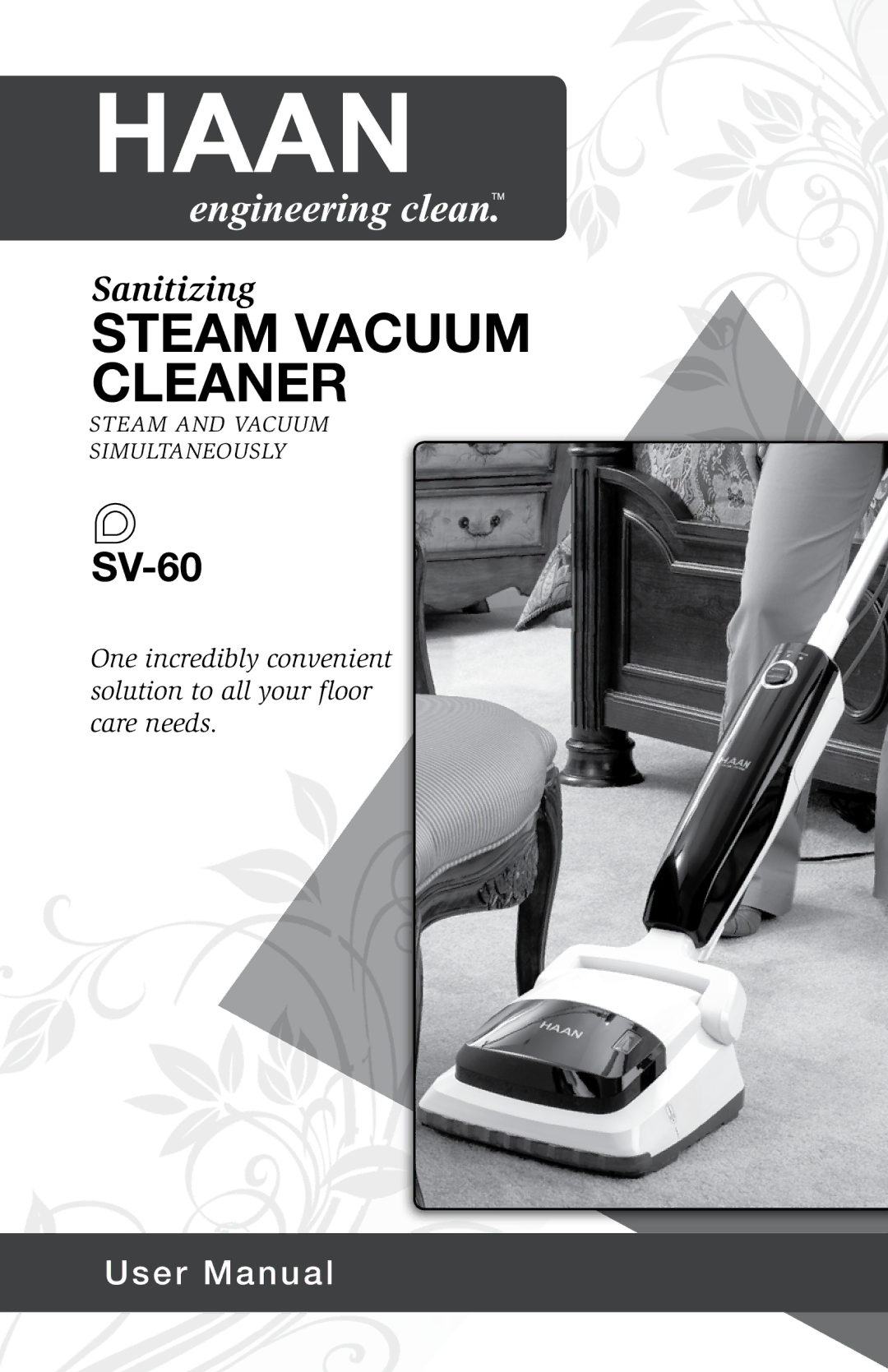 Haan SV-60 user manual Steam Vacuum Cleaner 