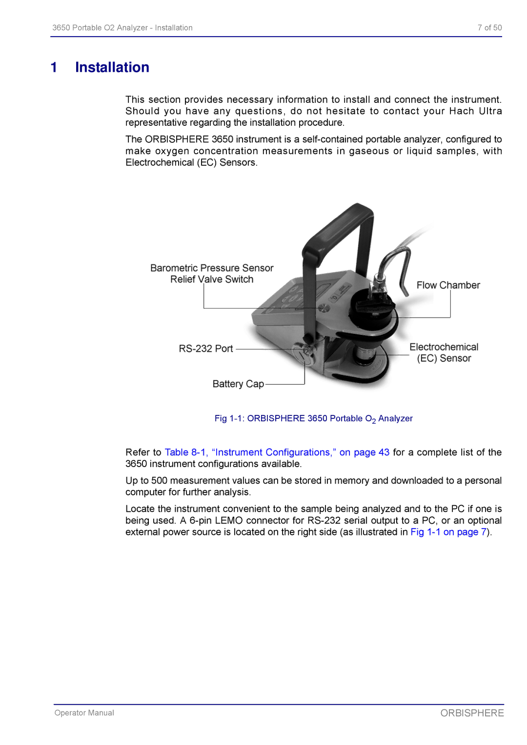 Hach 3650 manual Installation 