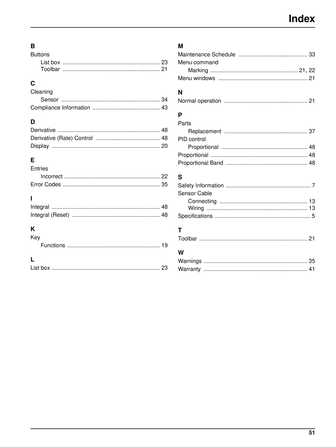 Hach 6120118 user manual Index 