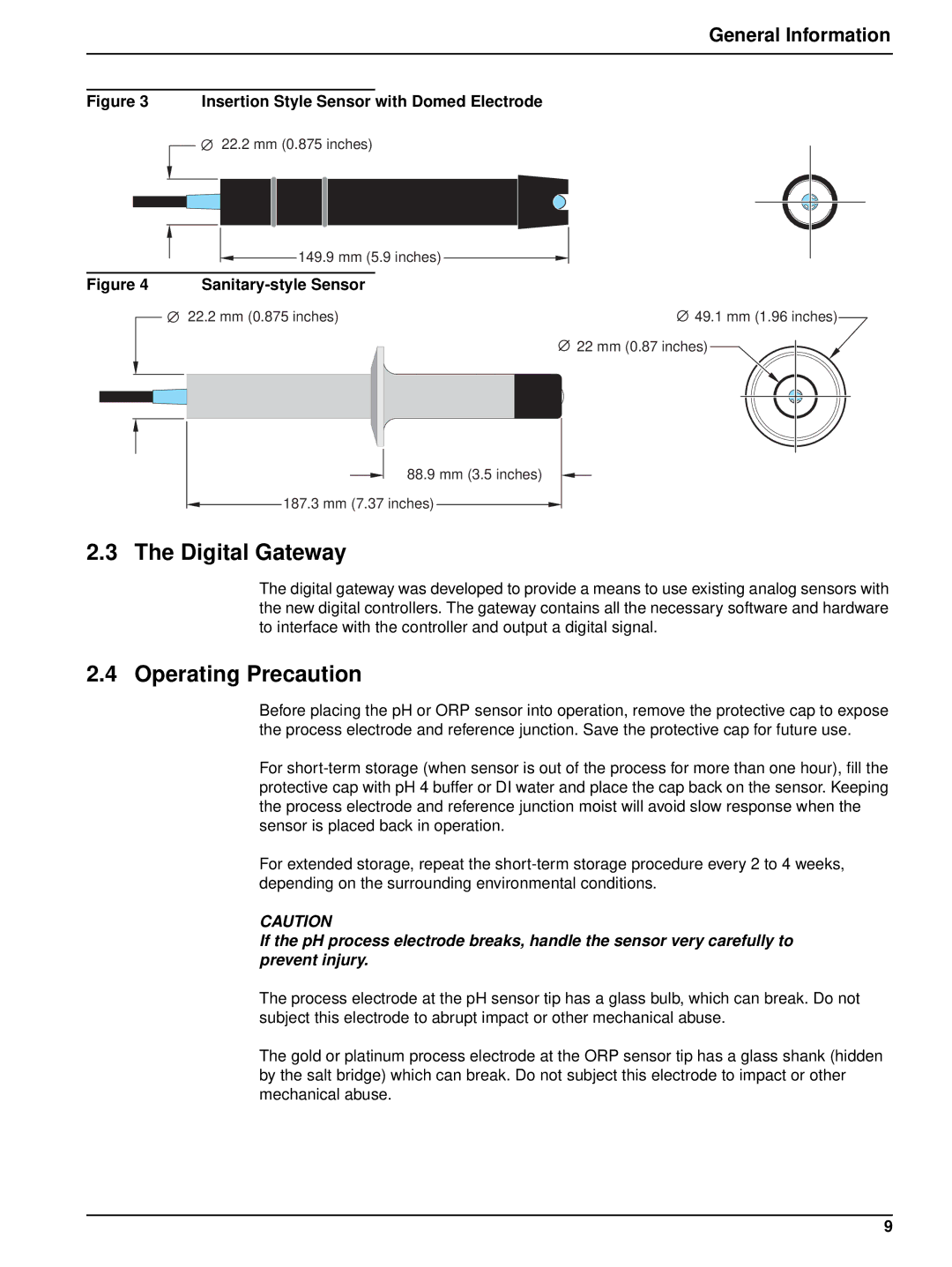 Hach 6120118 user manual Digital Gateway, Operating Precaution 