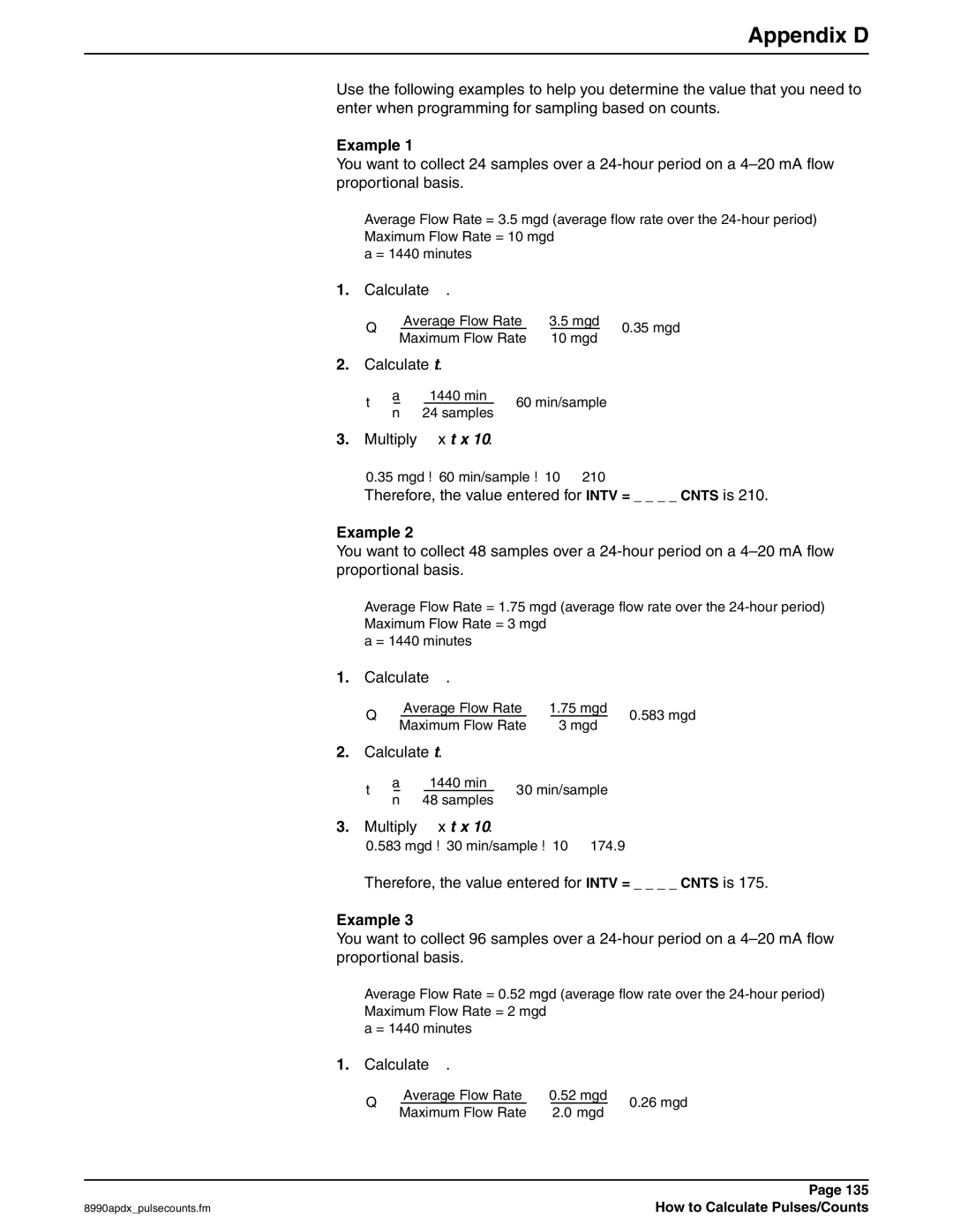 Hach 900 MAX manual Calculate t 