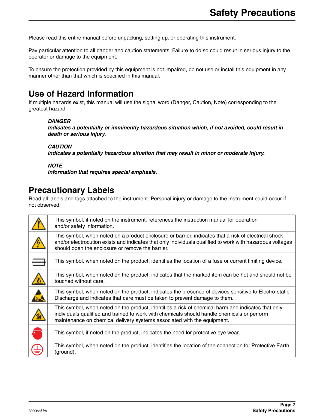 Hach 900 MAX manual Safety Precautions 